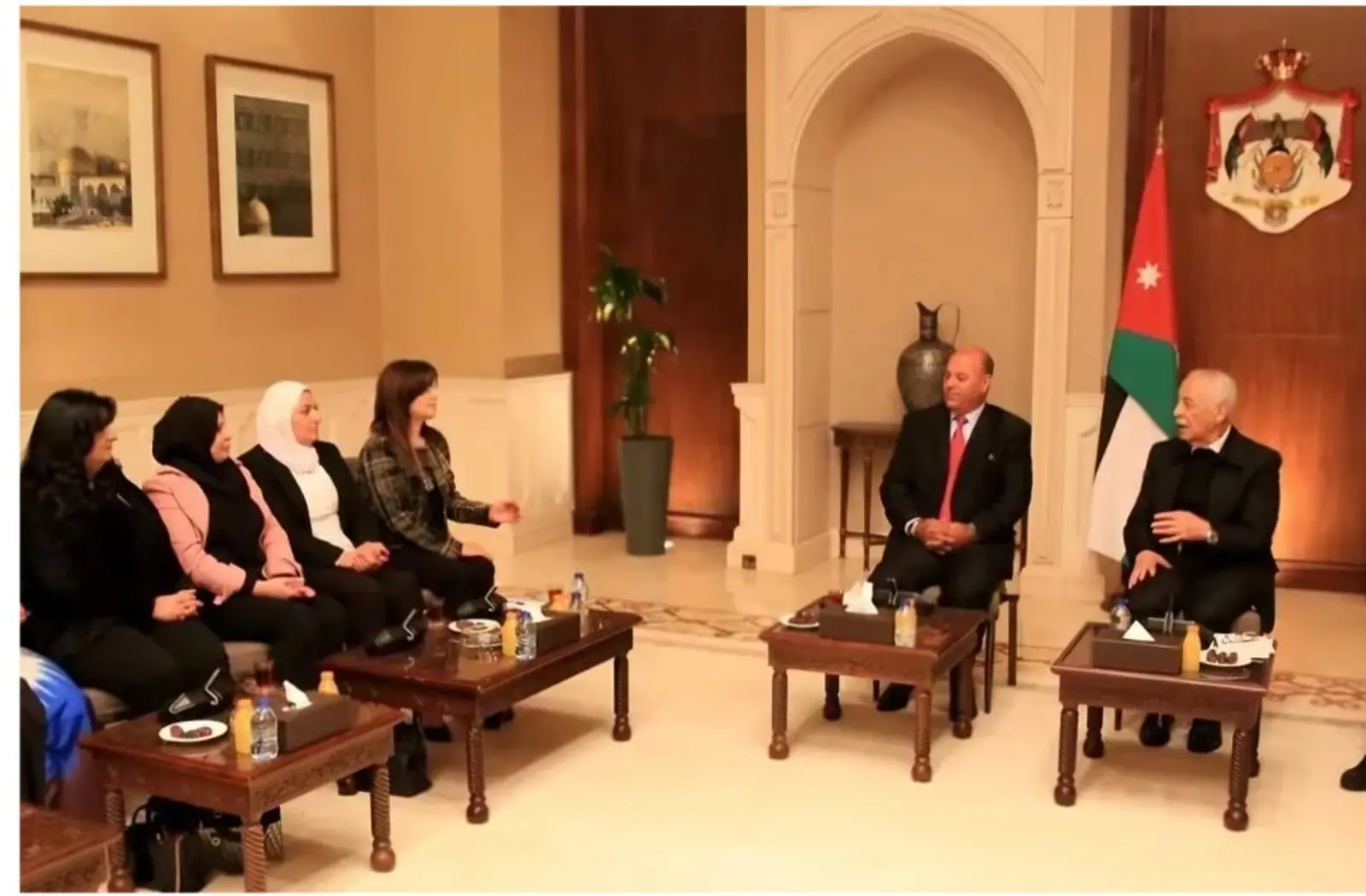 Peace Vision delegation meeting officials at the Royal Hashemite Court